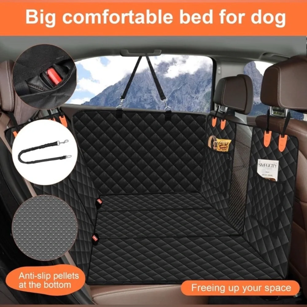Back Seat Extender, Hard Bottom Dog Hammock for Car to Enhance Space, Seat Cover